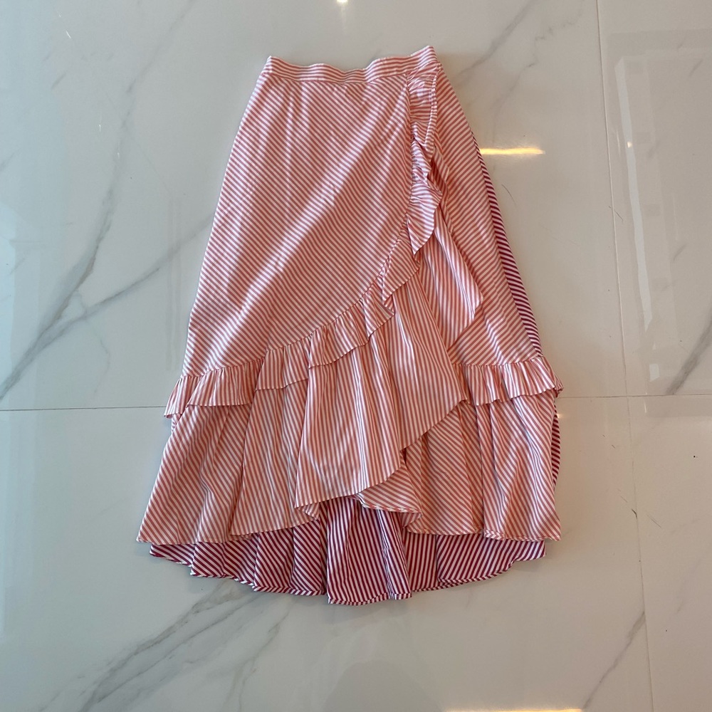 Maeve by Anthropologie size small pink striped skirt